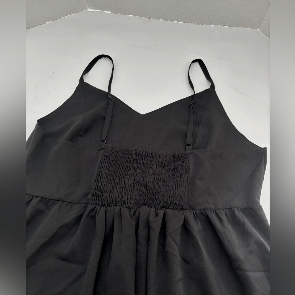 NWOT BLOOMCHIC PLUS SZ 18 RUFFLED LAYERED BLACK /WHITE HEART NECKLINE MAXI DRESS - Picture 13 of 13